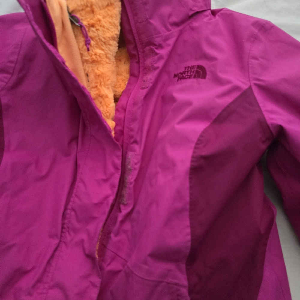 The North Face Fuchsia Jacket with Orange Lining